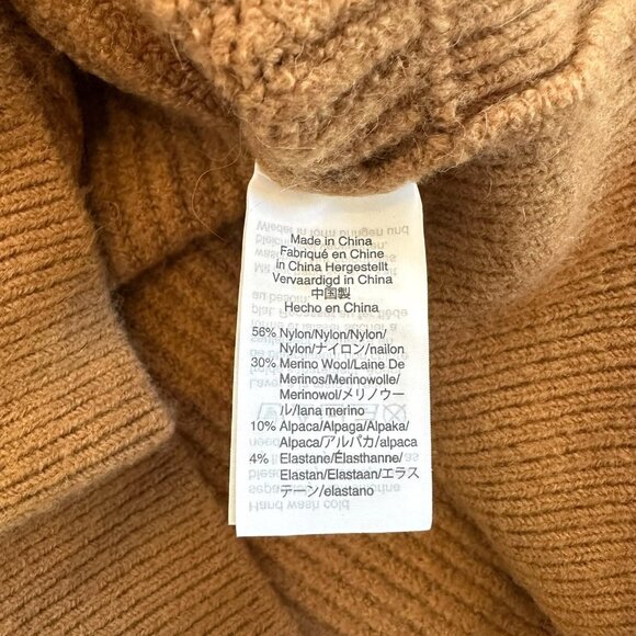 J.Crew Point Sur Camel Brown Merino Wool Alpaca Blend Sweater - Size L - Picture 5 of 5